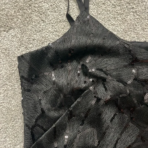 White House Black Market Black Sequin Women's Top - Picture 3 of 7